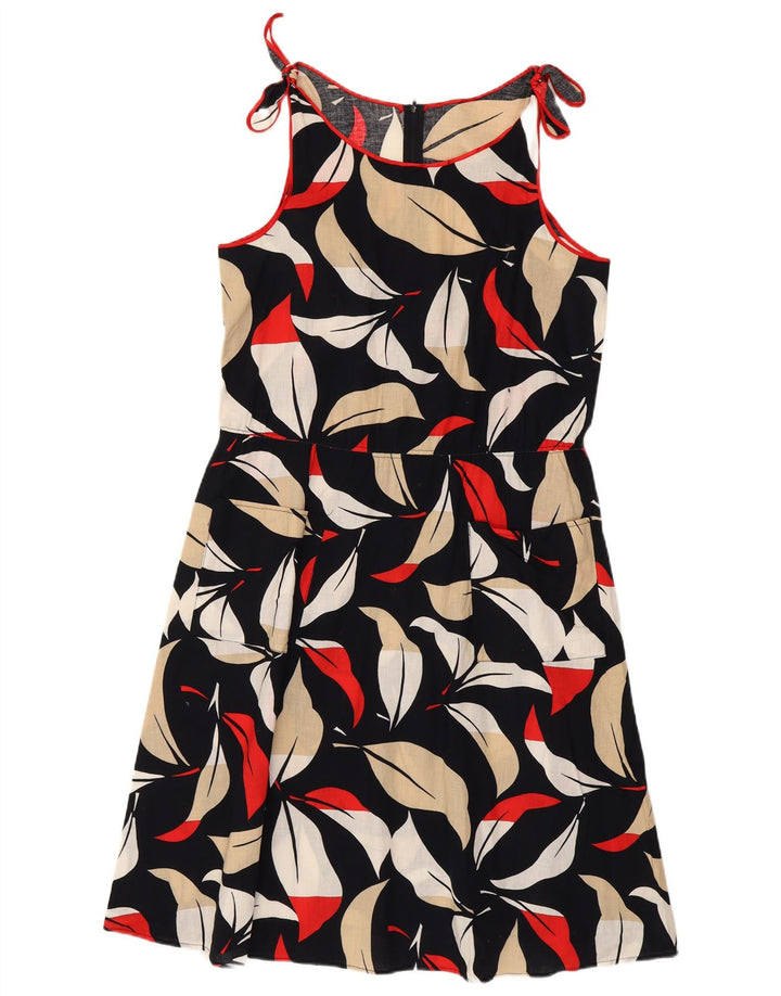 Vestido vintage feminino linha A UK 14 médio floral multicolorido