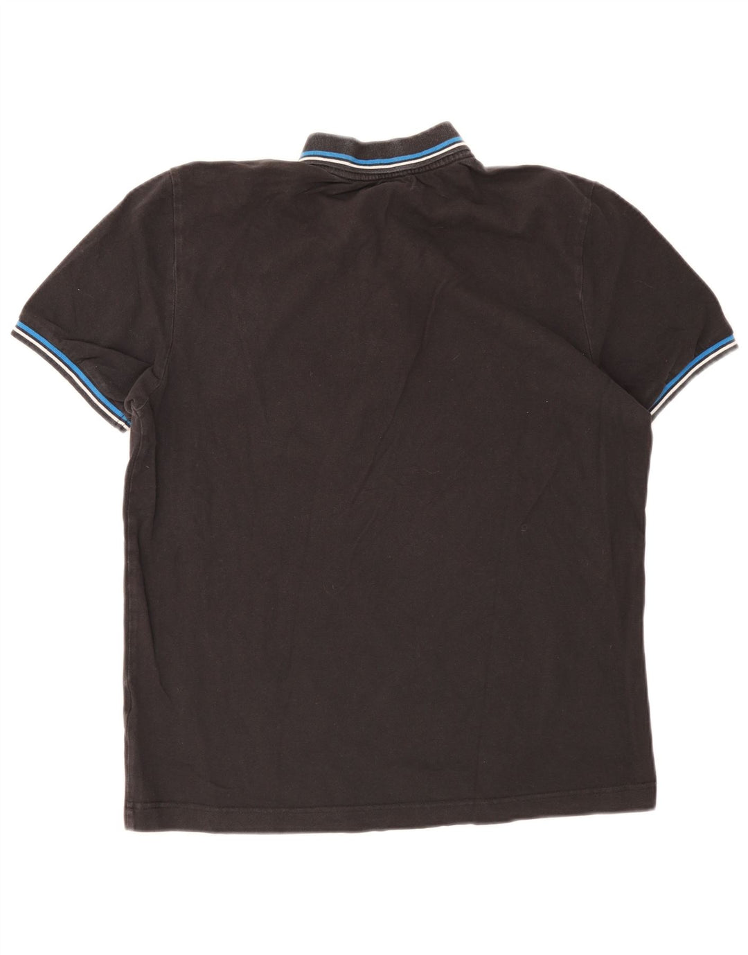 Camisa polo masculina Kappa grande listrada preta