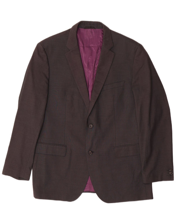 Jaqueta Blazer Masculina Hugo Boss com 2 Botões EU 54 2XL Lã Cinza