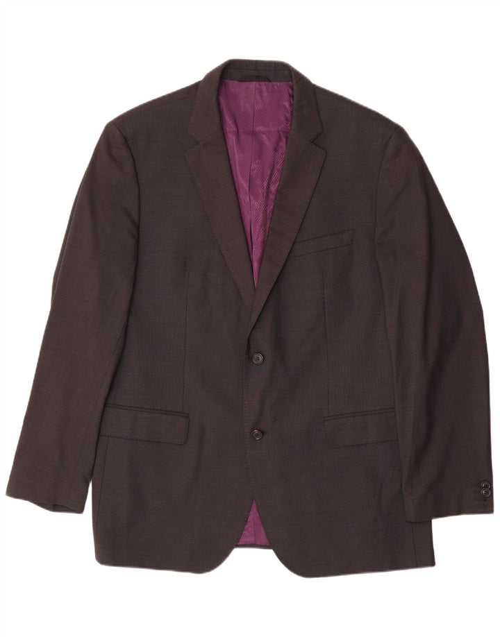 Jaqueta Blazer Masculina Hugo Boss com 2 Botões EU 54 2XL Lã Cinza