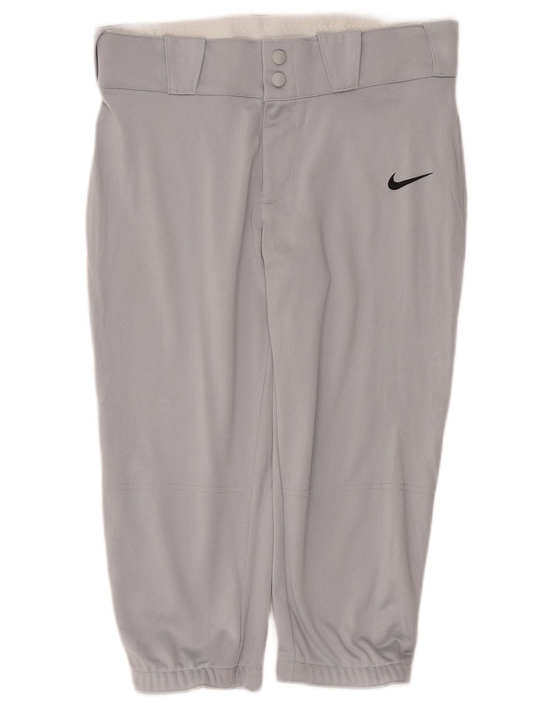 Nike Womens Capri Calças de treino Joggers UK 12 Médio Cinza Poliéster