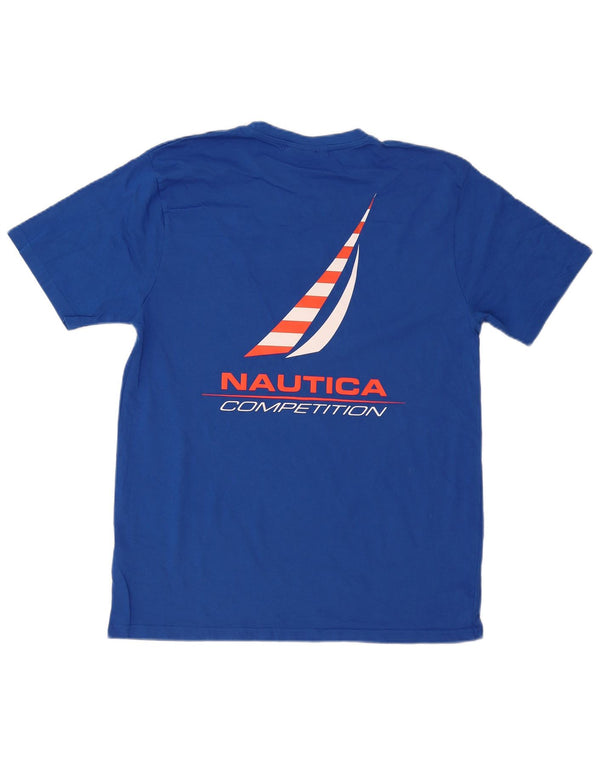 Camiseta masculina gráfica Nautica Top médio algodão azul