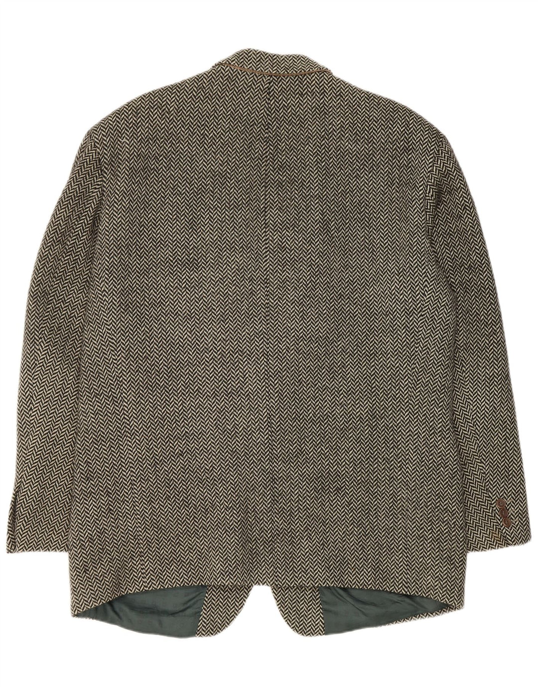 Jaqueta Blazer Masculina Hugo Boss com 2 Botões EU 56 3XL Espinha de Peixe Preta