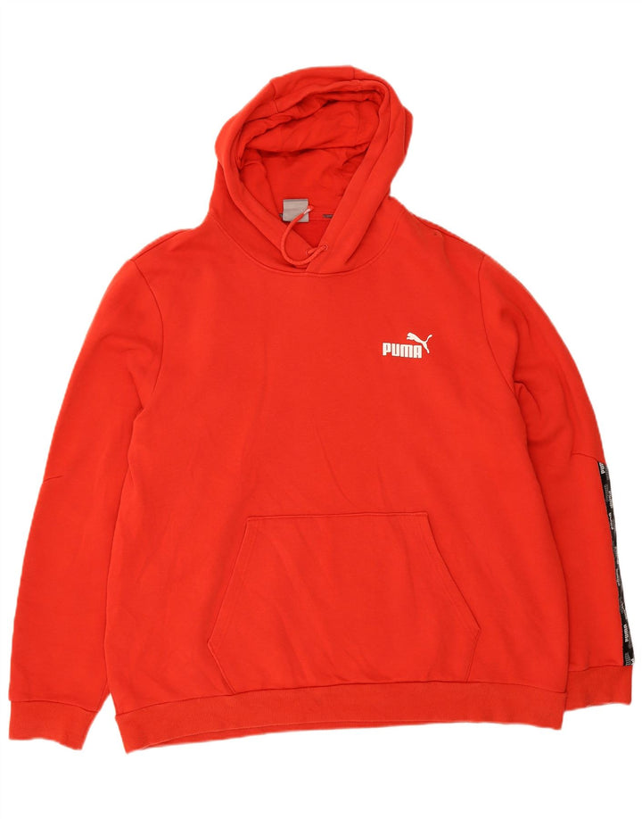 PUMA Mens Graphic Hoodie Jumper 2XL Algodão Vermelho