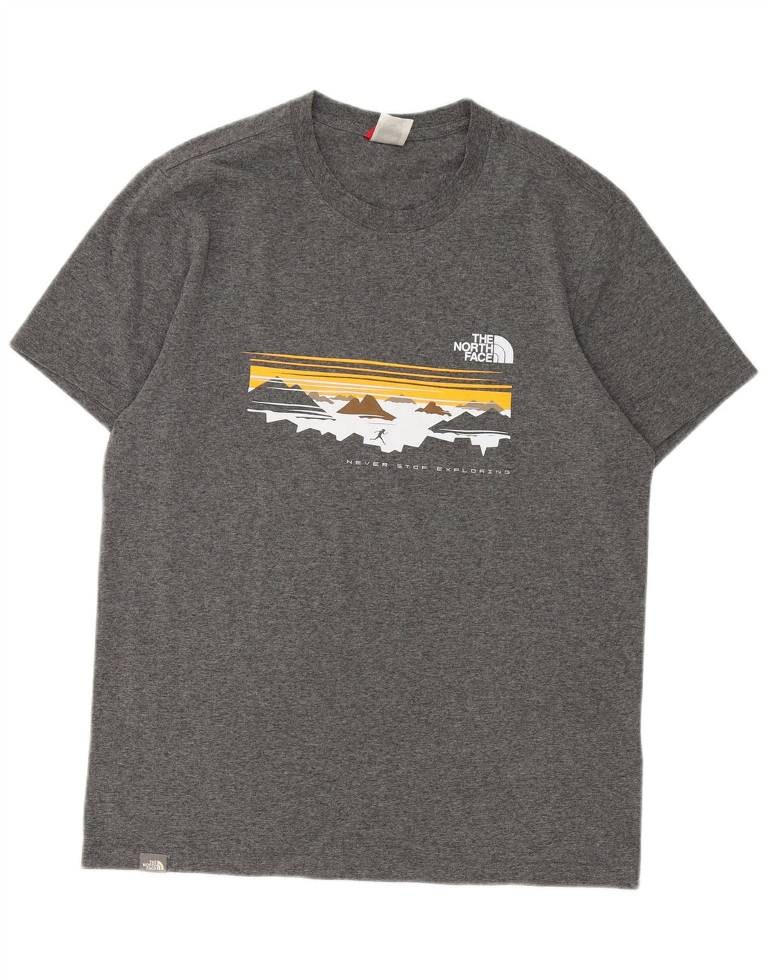 Camiseta gráfica masculina THE NORTH FACE Top de algodão cinza médio