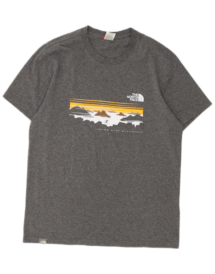 Camiseta gráfica masculina THE NORTH FACE Top de algodão cinza médio