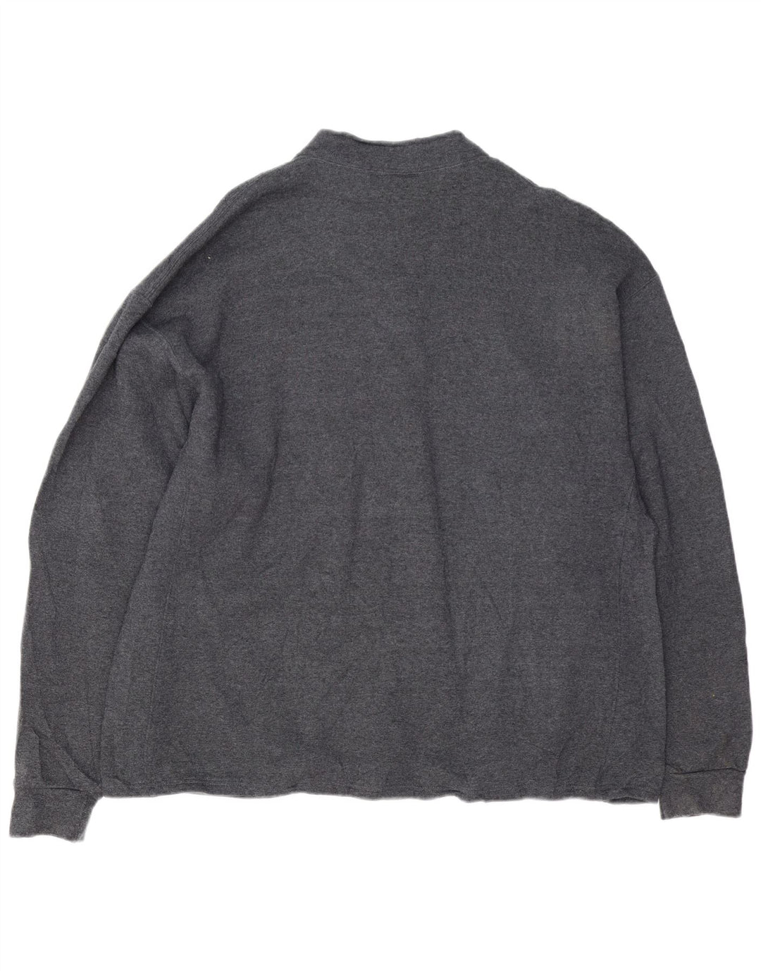 RUSSELL ATLÉTICO Masculino Gráfico Zip Neck Moletom Jumper 2XL Algodão Cinza