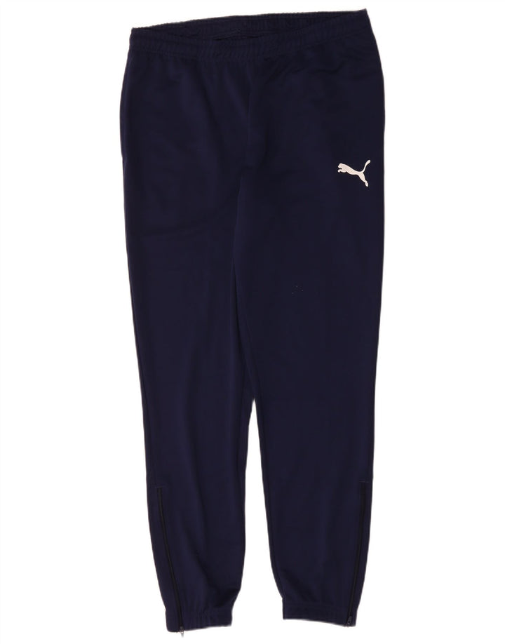 Calça de treino masculina PUMA joggers grande poliéster azul marinho
