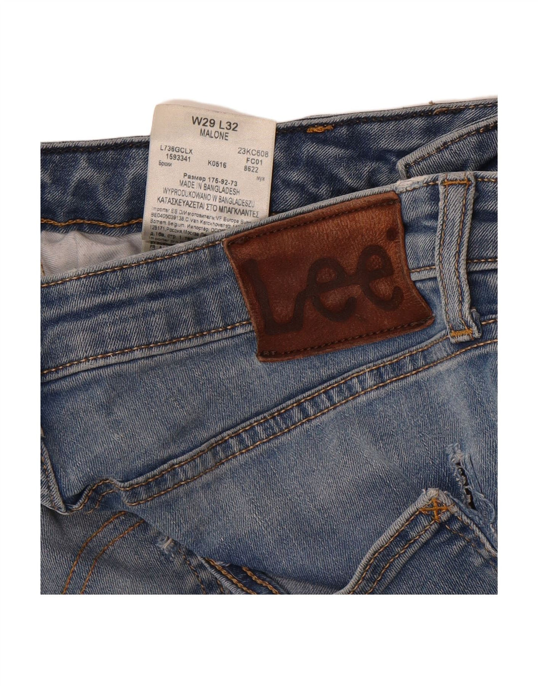 LEE Womens Malone Skinny Jeans W29 L32 Azul Algodão