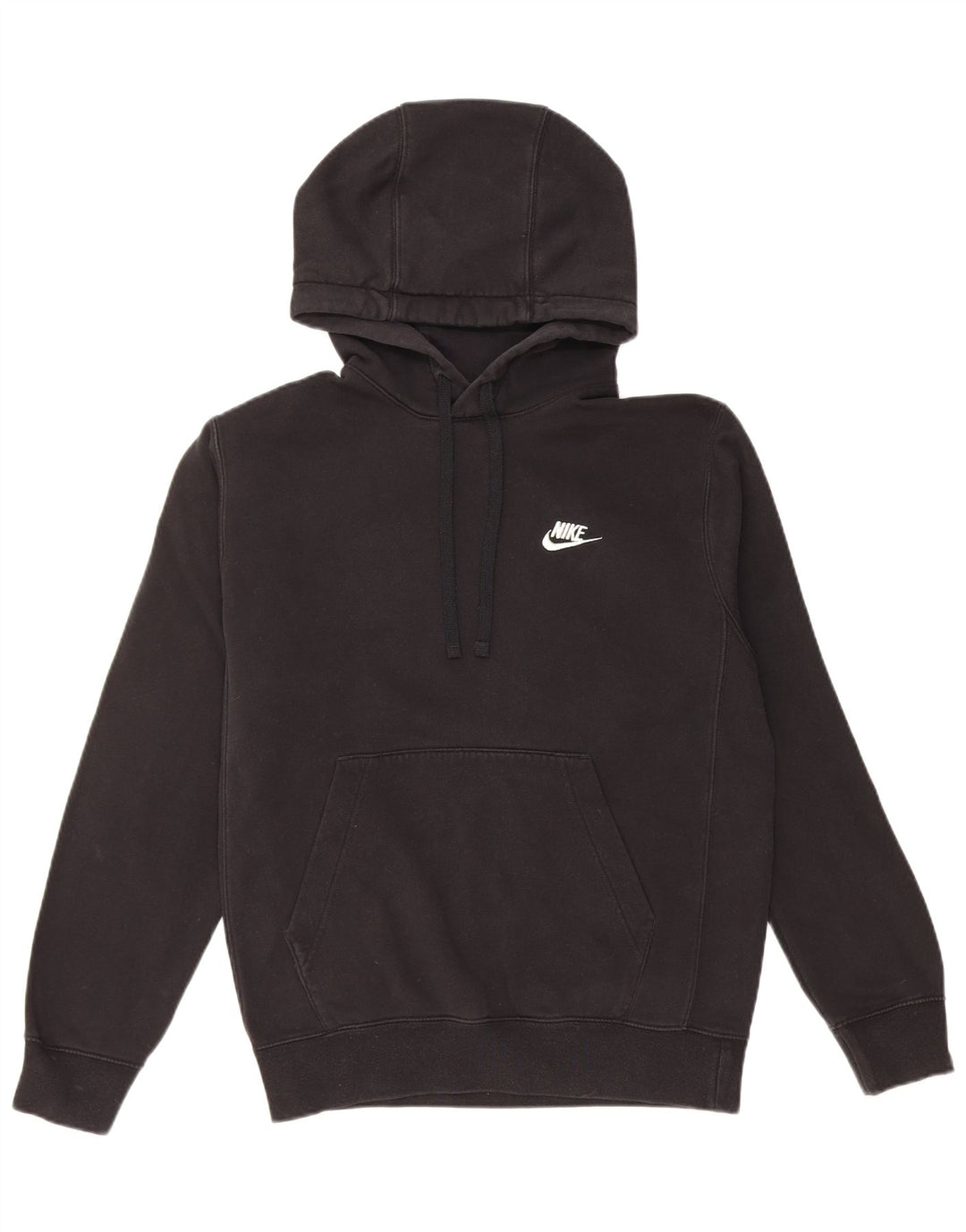 NIKE Mens Hoodie Jumper XS Algodão Preto