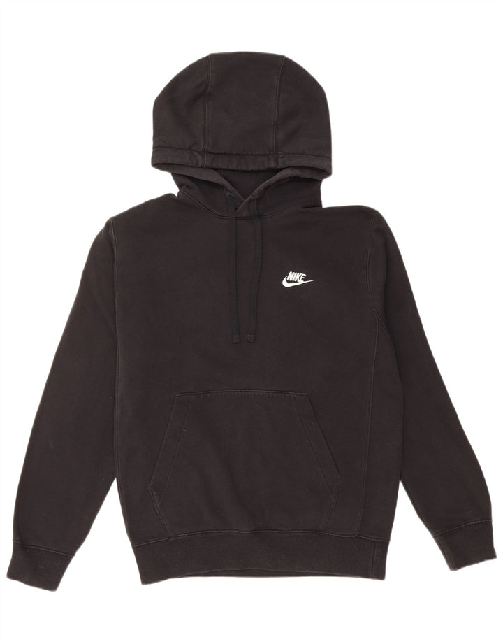 NIKE Mens Hoodie Jumper XS Algodão Preto