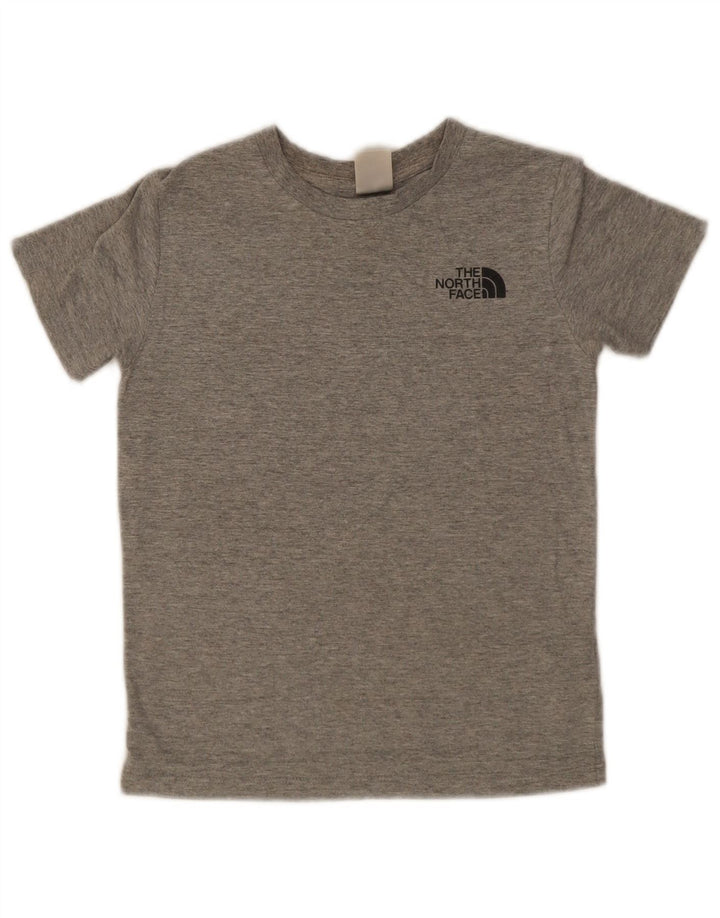 Camiseta gráfica The North Face Boys Top 9-10 anos cinza médio manchado