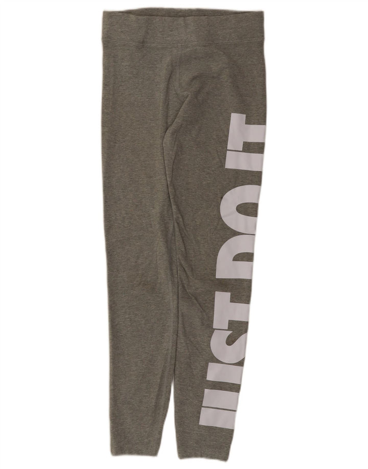 Leggings Nike Femininas Graphic UK 12 Algodão Cinza Médio