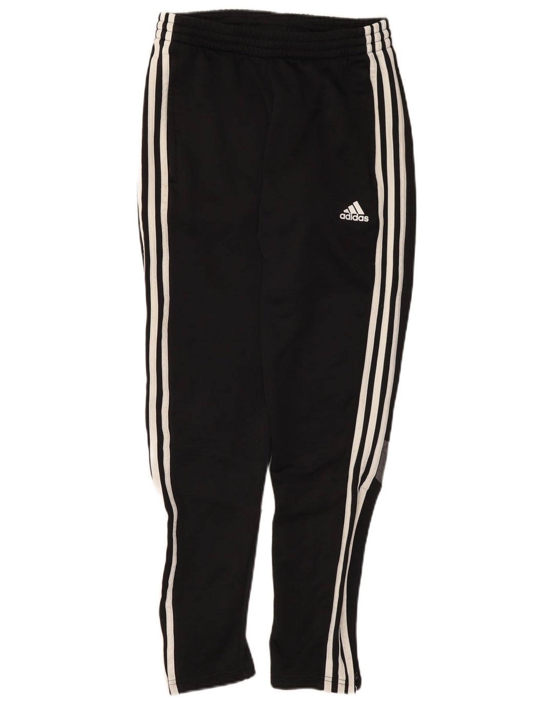 Calça de treino masculina ADIDAS Climalite pequena preta colorblock poliéster