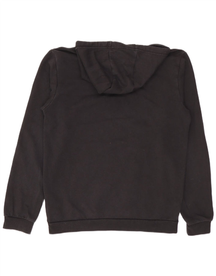 ADIDAS Mens Hoodie Jumper Pequeno Algodão Preto