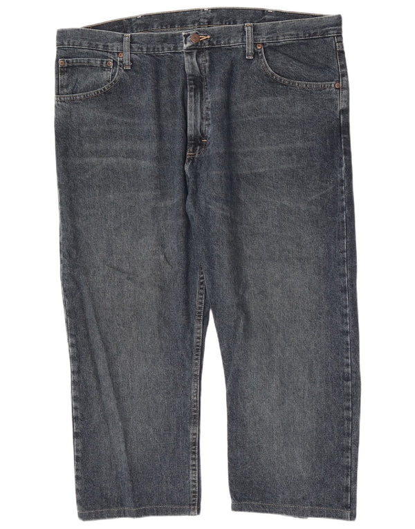 Wrangler Mens Straight Jeans W40 L23 Azul Marinho Algodão