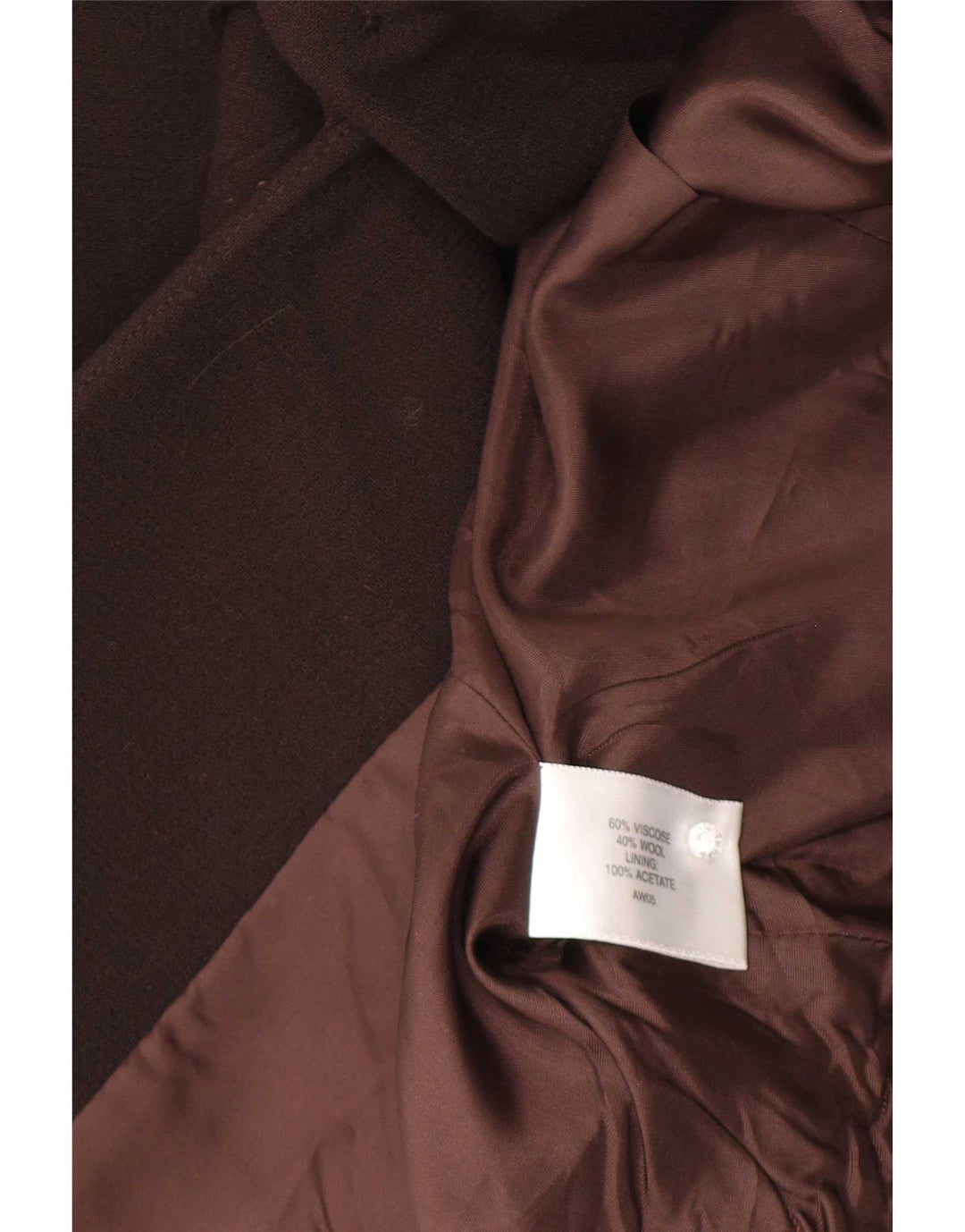 Jaqueta blazer feminina CC com 1 botão Reino Unido 16 grande viscose marrom
