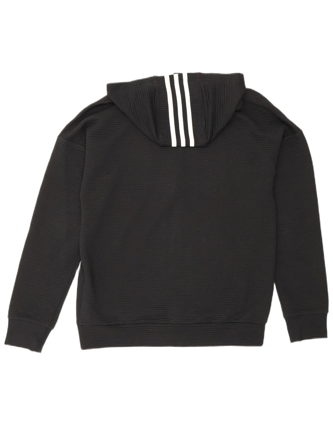 Suéter Adidas Boys Zip com capuz 13-14 anos preto poliéster