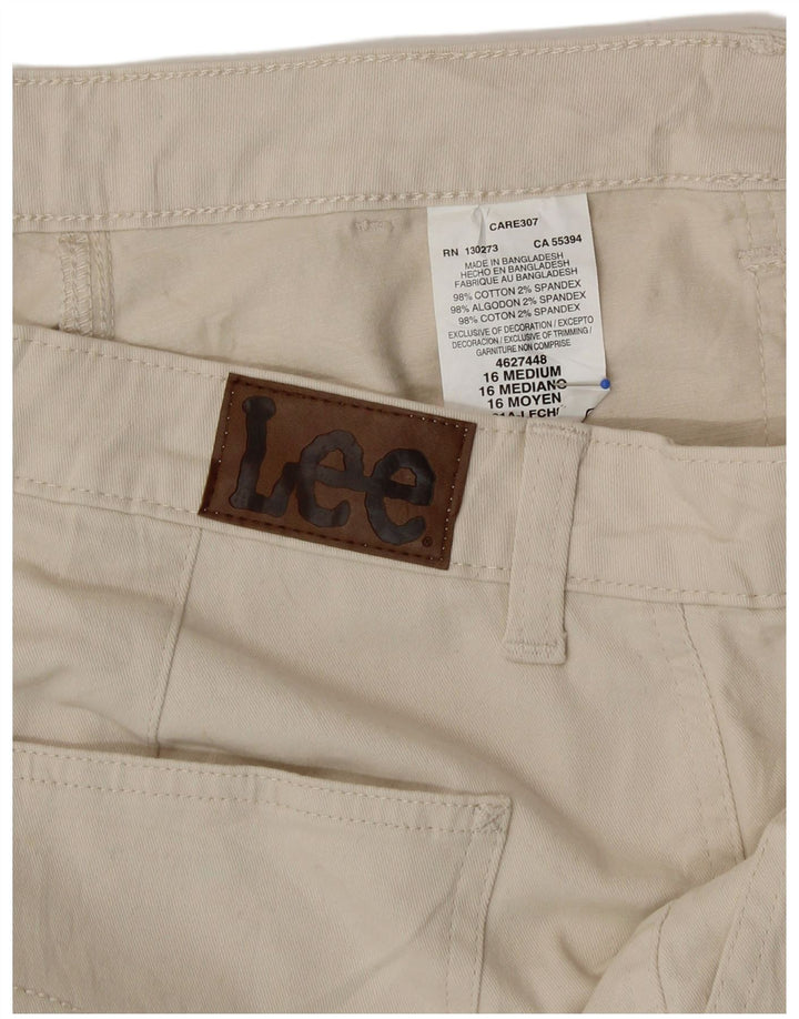 LEE Shorts Chino Feminino US 16 XL W36 Algodão Bege