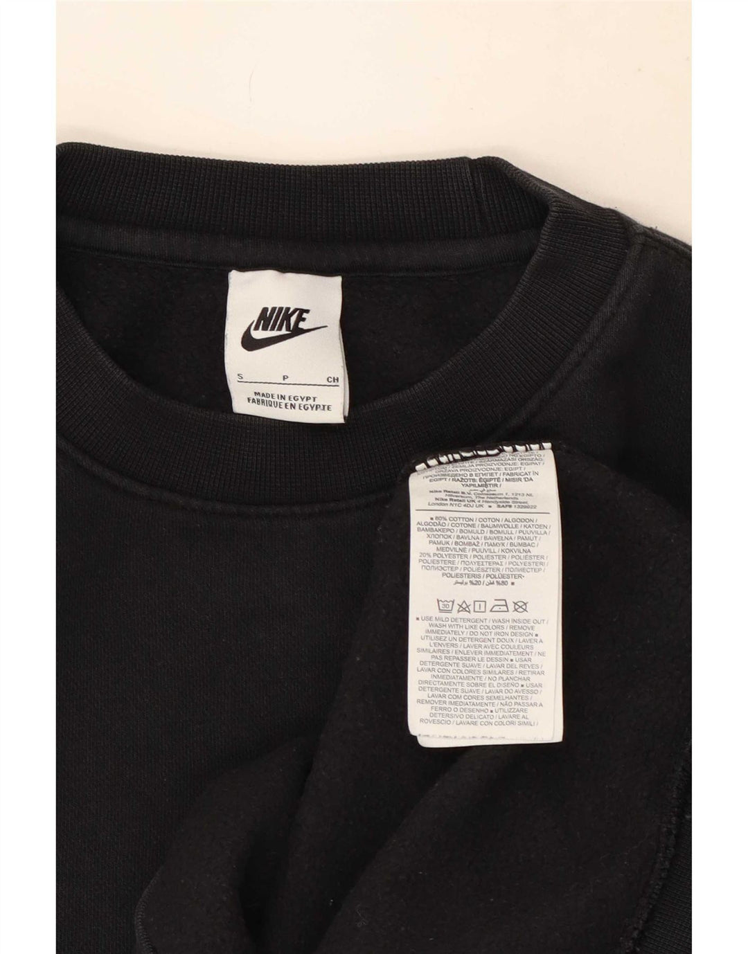 Nike moletom masculino jumper pequeno algodão preto