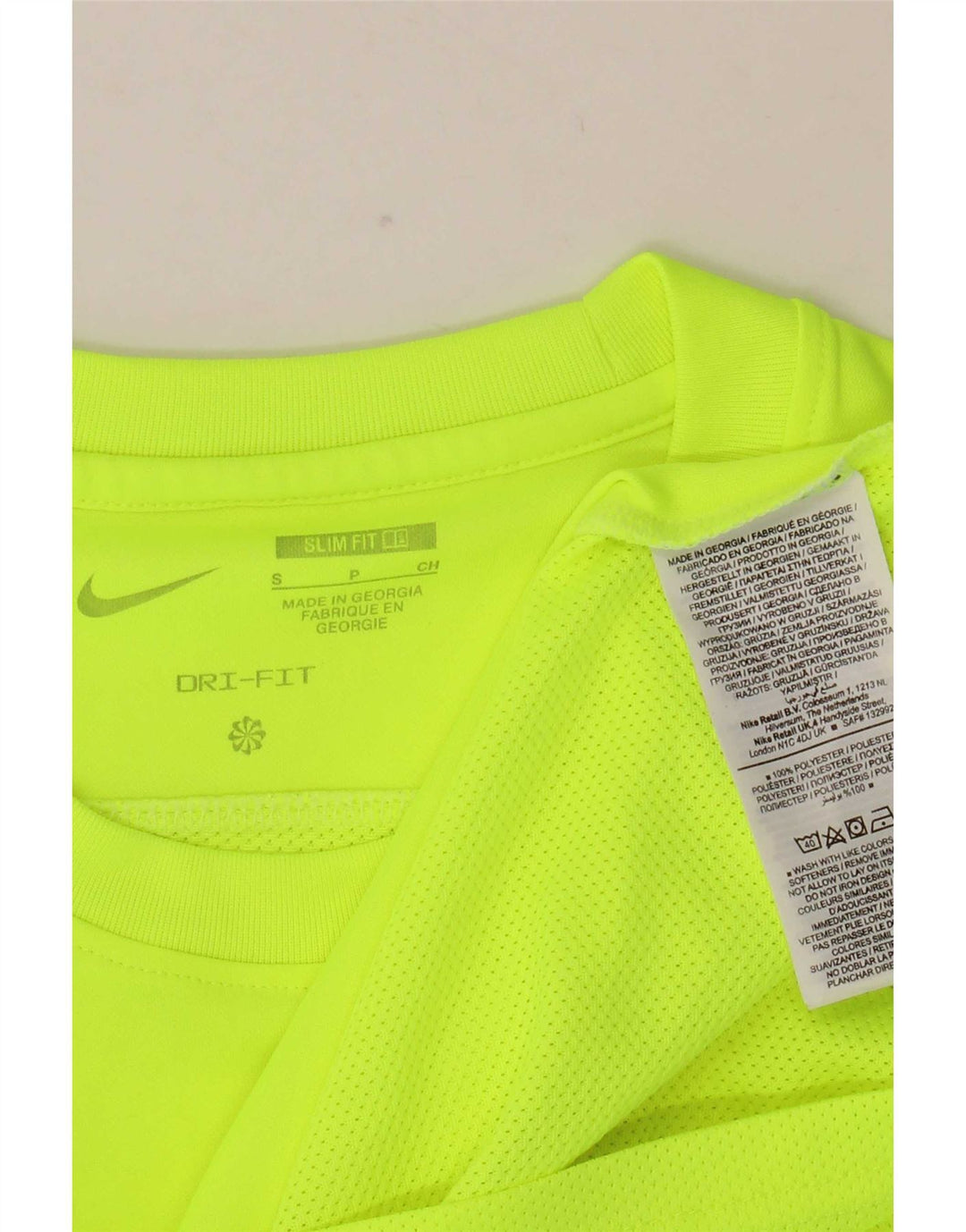 Nike Mens Dri Fit Slim Camiseta Top Pequeno Poliéster Verde