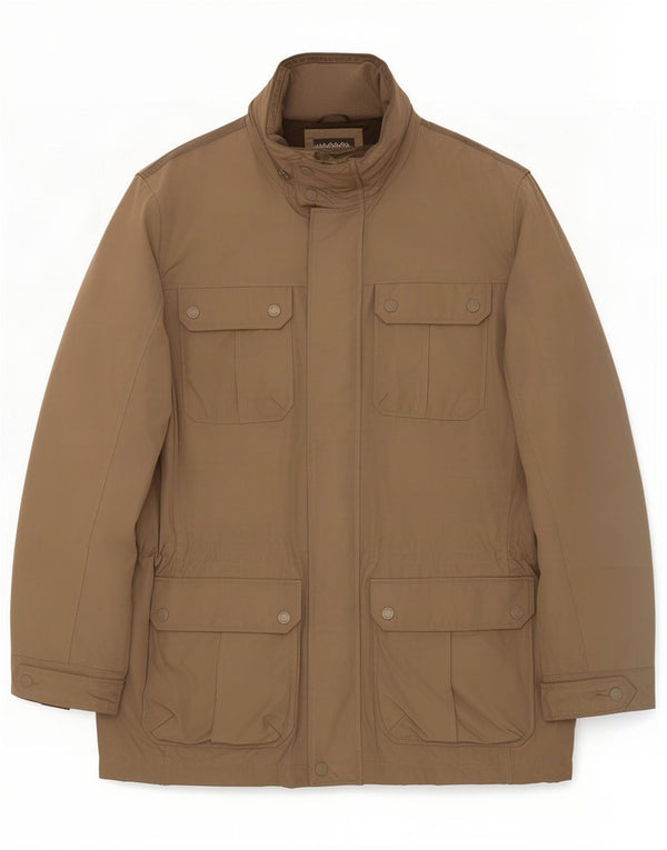 Jaqueta utilitária masculina Geox com capuz UK 44 2XL bege