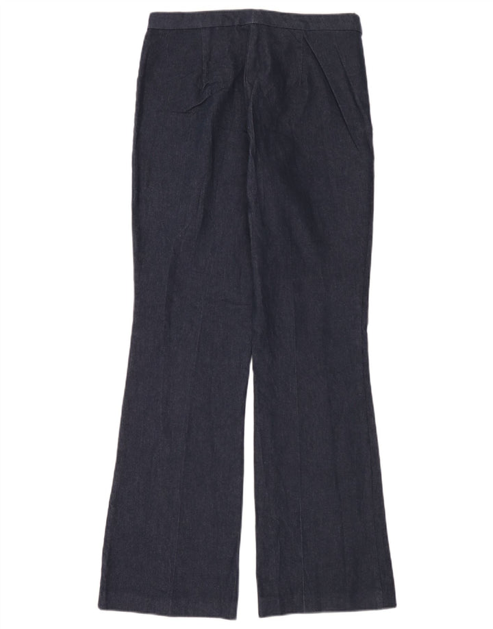 Calça feminina Zara Bootcut médio W28 L32 algodão azul marinho