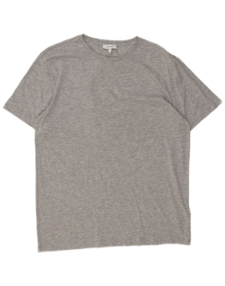 Camiseta masculina REISS Top grande algodão cinza