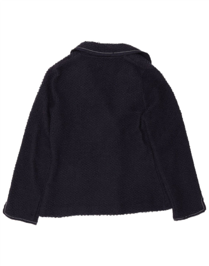 Jaqueta blazer feminina MONSOON com 3 botões Reino Unido 16 grande azul marinho acrílico