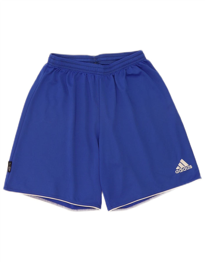 Adidas Masculino Climalite Sport Shorts Médio Azul Listrado Poliéster