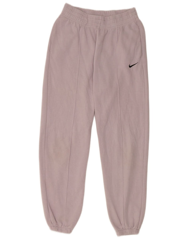 Calça de treino feminina Nike Joggers UK 10 pequeno roxo algodão