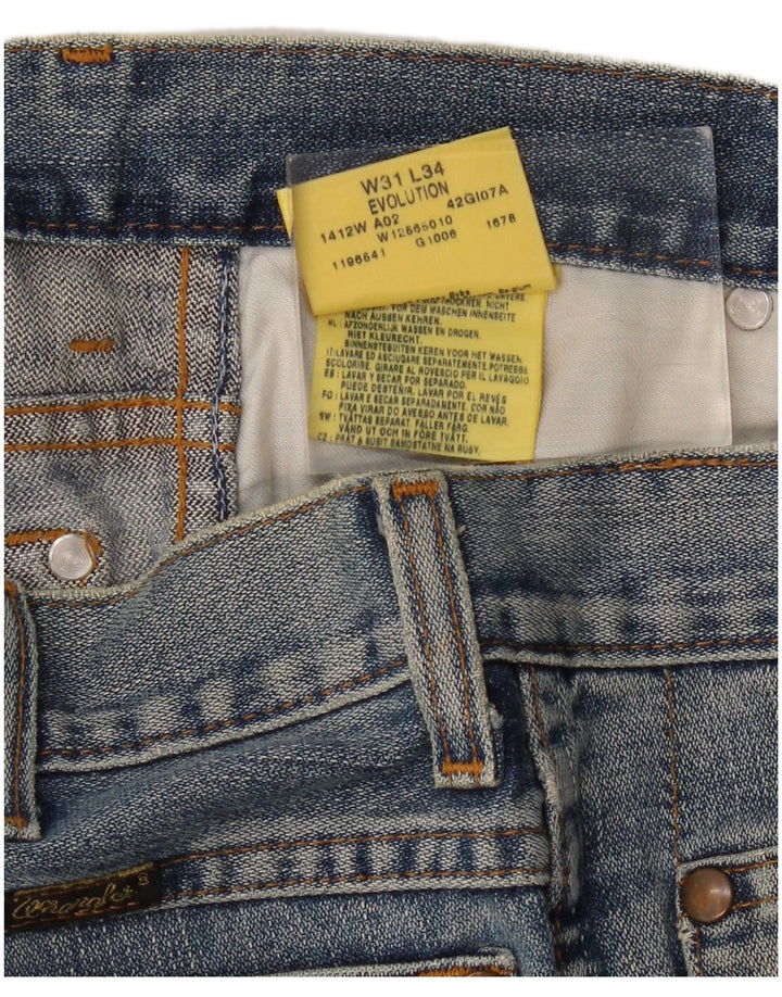 WRANGLER Masculino Evolution Straight Jeans W31 L30 Azul Algodão