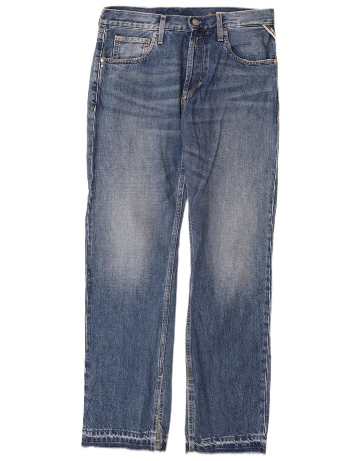 Replay Jeans reto feminino W26 L30 algodão azul