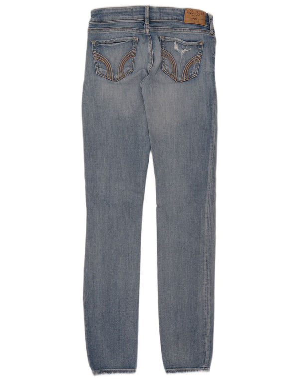 Jeans skinny femininos Hollister US 1 XS W25 L31 algodão azul