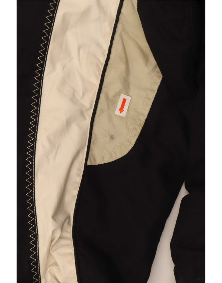 Jaqueta de esqui masculina vintage IT 48 poliéster colorblock preto médio