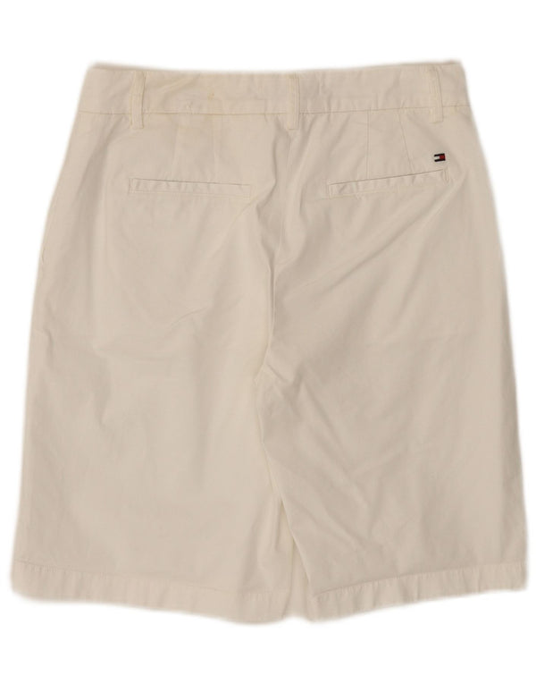 Shorts Chino feminino Tommy Hilfiger de cintura alta W34 grande algodão branco