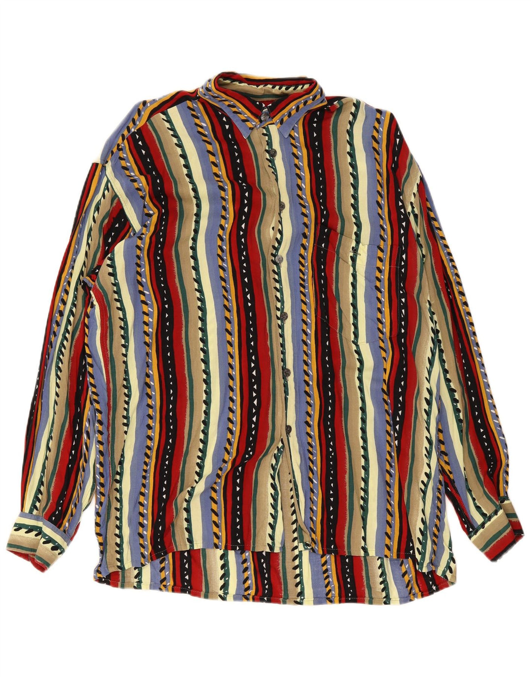 Camisa masculina Hatico Performance tamanho 41 grande viscose listrada multicolorida