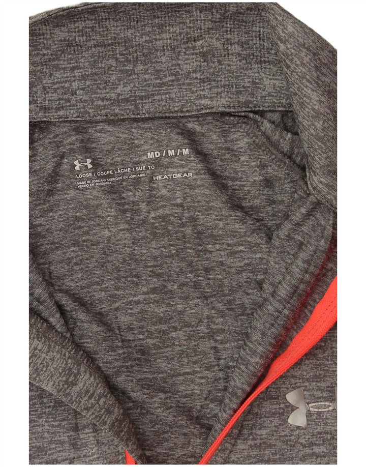 UNDER ARMOUR Feminino Heat Gear Pulôver Treino Top Reino Unido 12 Cinza Médio