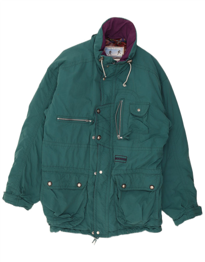 Jaqueta de esqui masculina Tenson com capuz UK 42 XL verde