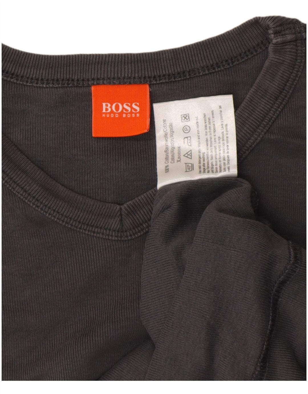 Camiseta masculina HUGO BOSS Top XL algodão cinza