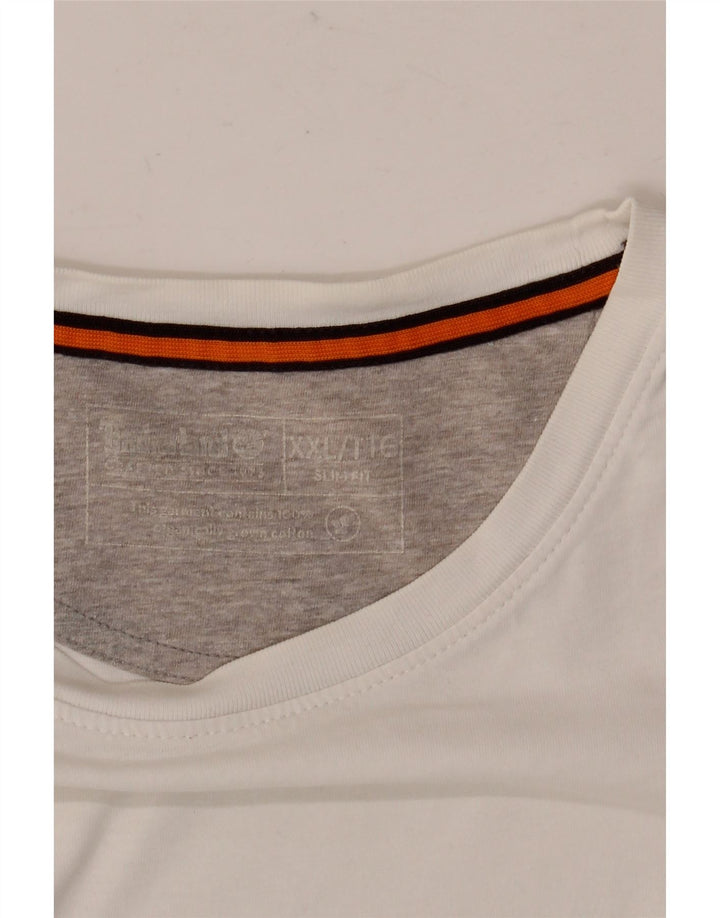 Camiseta masculina Timberland Slim Fit Top 2XL Branco