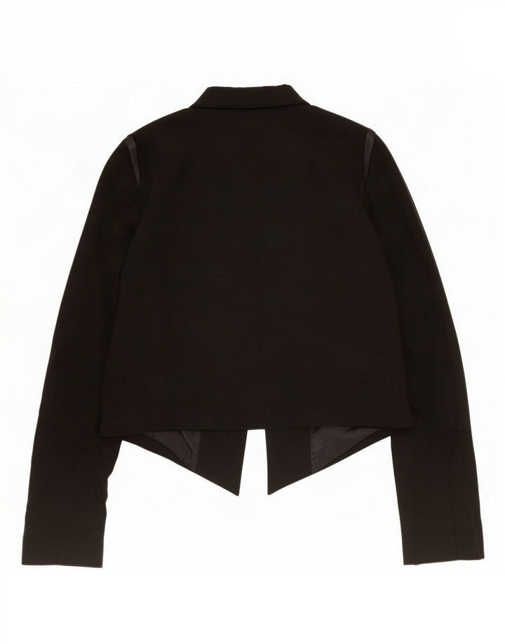 Jaqueta Blazer Feminina Zara Reino Unido 12 Lã Preta Média