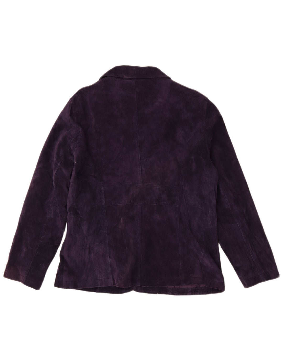 Jaqueta blazer feminina de camurça com 3 botões TCM Reino Unido 20 2XL couro roxo
