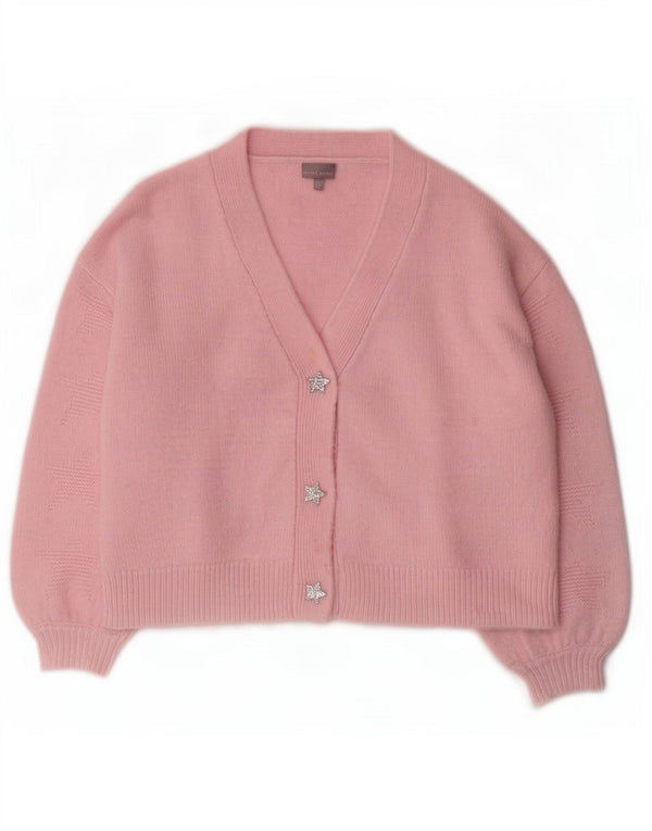 Suéter cardigã feminino oversized Oliver Bonas Reino Unido 10 acrílico rosa pequeno