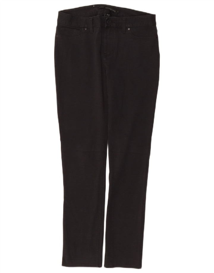 Calça feminina casual CALVIN KLEIN US 6 médio W30 L28 algodão cinza