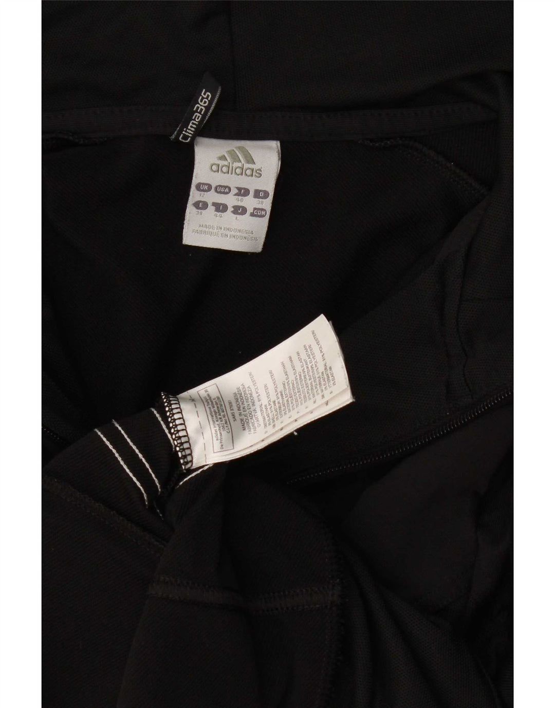 Adidas Womens Clima 365 Zip Hoodie Sweater UK 12 Médio Preto Poliéster