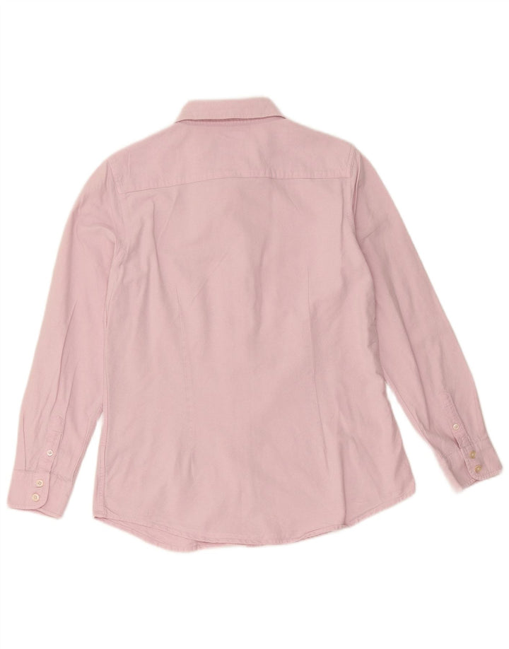 Camisa feminina Crew Clothing UK 12 algodão rosa médio