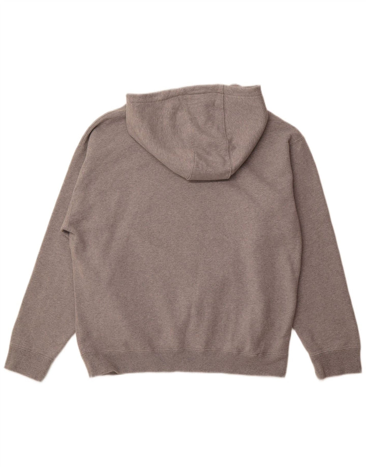 NIKE Mens Hoodie Jumper Grande Algodão Cinza