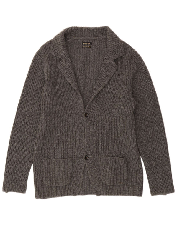 Suéter masculino Massimo Dutti Cardigan XL cinza