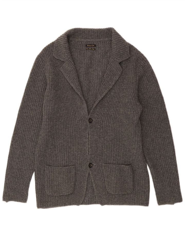 Suéter masculino Massimo Dutti Cardigan XL cinza